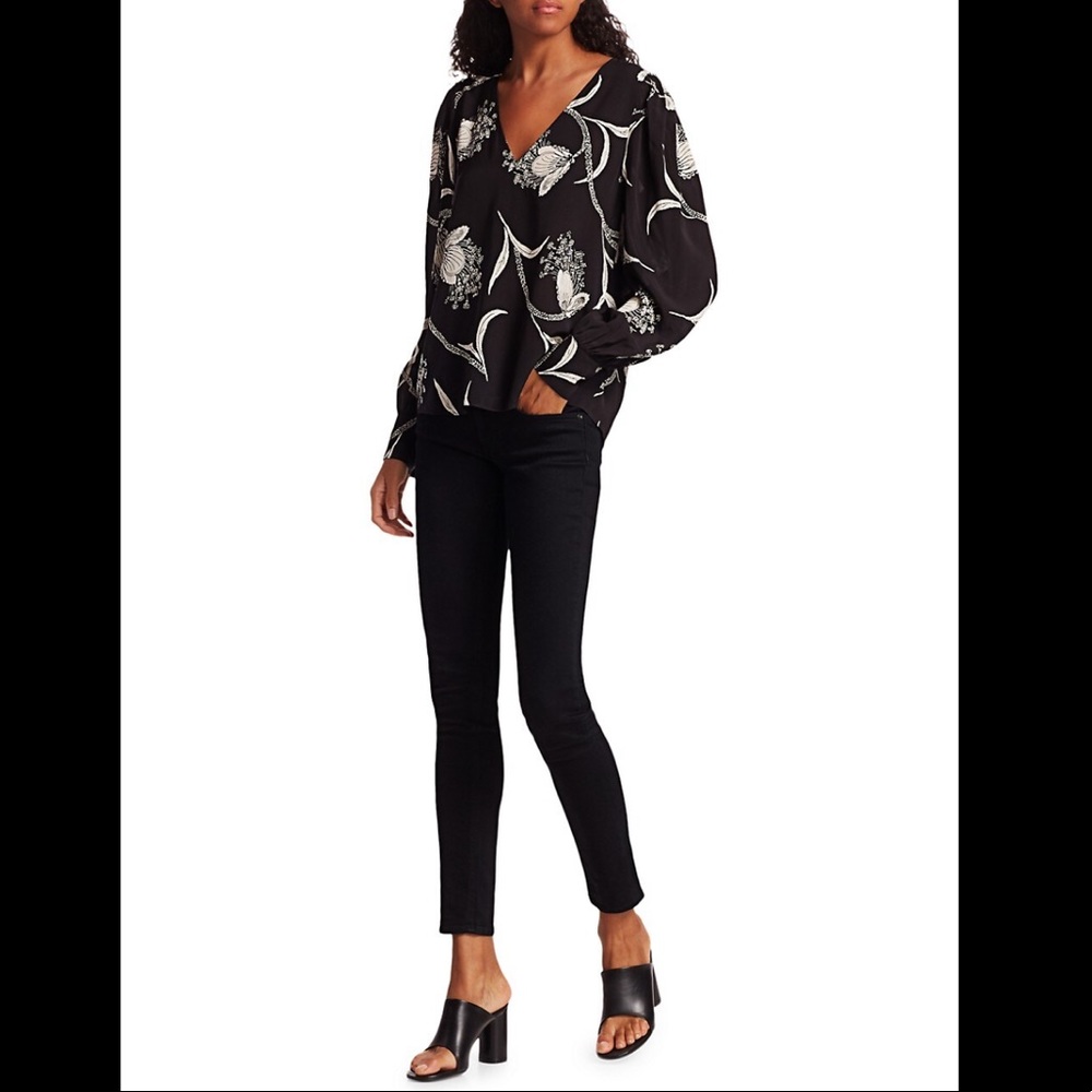 joie - long sleeve v neck blouse